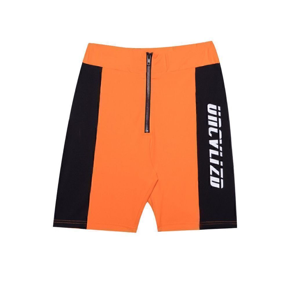 Retro Women's Biker Shorts- Orange size Large